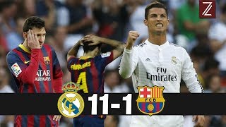 Top 5 Partidos donde Real Madrid Humilló al FC Barcelona [upl. by Verney]