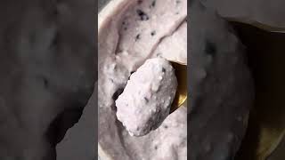 Blackberry Cheesecake Cottage Cheese Ice Cream recipe food dessert summer summerrecipes [upl. by Lacsap]