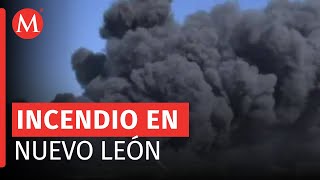 Fuerte incendio en bodega de madera en San Nicolás de los Garza Nuevo León [upl. by Broeker96]