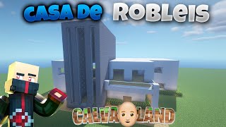 Cómo Hacer la CASA de ROBLEIS en Minecraft  Calvaland quotPaso a Pasoquot [upl. by Alexandr]