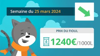 Prix ​​du fioul domestique  semaine du 25 mars 2024 [upl. by Oinigih]