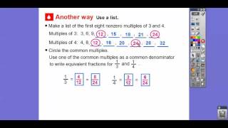 Common Denominators and Equivalent Fractions  Lesson 64 [upl. by Lala430]