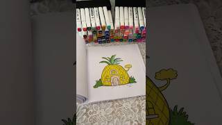 Pineapple house coloring page  whimsical houses coloring book coloring art coloringinspiration [upl. by Ahsitel302]