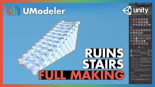 Ruins  Stair  UModeler Full Making Video [upl. by Simons]