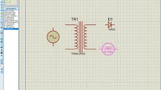 Retificador de meia onda com filtro capacitivo  PROTEUS [upl. by Adnoved]