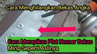 cara membuat plat nomor daur ulang  rapi seperti plat nomer samsat [upl. by Elohc]