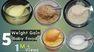 5 baby foods weight gain food for 612 month babys banana nuts chikoo rice fruit dates [upl. by Eelaras511]