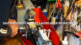 Drehbank Holzmann ED 300 Eco Mini Drehmaschine meine ersten Versuche beim Drehen als absoluter Laie [upl. by Anilys189]