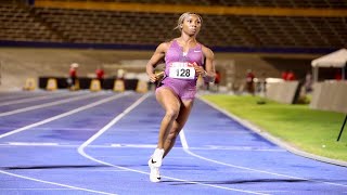 Shelly Ann Fraser Pryce Wins 100m Semis JAAA Olympic Trials 2024 parisolympics2024 [upl. by Anirtap499]