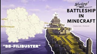 Working Battleship in Minecraft [upl. by Gerhard]