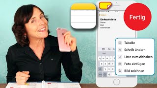 iPhone Kurs für Seniorinnen Teil 29 Notizen schreiben [upl. by Archie]