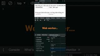 Web Worker và kinh nghiệm lập trình CPU workers backend javascript [upl. by Llertak]