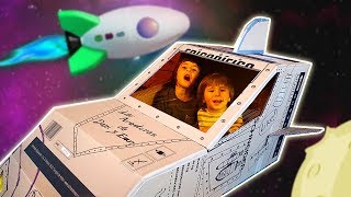 COMO CONSTRUIR UNA NAVE ESPACIAL DE CARTON DANI Y EVAN primeros niños astronautas en la LUNA [upl. by Kerrison85]