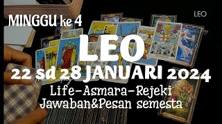 LEO🏵️7 HARI KEDEPAN🍀22 sd 28 JANUARI 2024  RAMALAN ZODIAK MINGGU ke 4 7hariramalanzodiak [upl. by Meave]