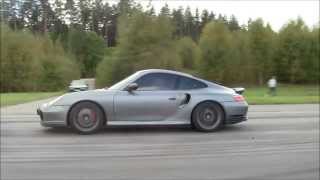 Porsche 996 Turbo vs 996 Turbo both tuned [upl. by Akyssej697]