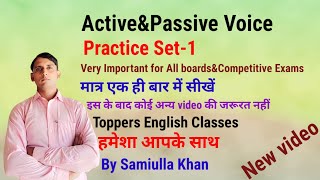 ActiveampPassive Voice Practice set1 Class 9101112 Toppers English Classes [upl. by Annauj296]