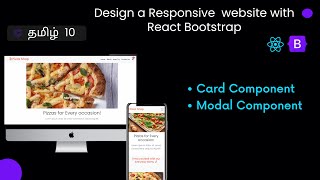 React Bootstrap Card and Modal component Tamil  Design responsive website with React Bootstrap [upl. by Adran]