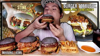 BURGER TERBUSUK DI DUNIA BURGER SAMBAL PETAI  BLUE CHEESE MYBURGERLAB 😵  MUKBANG MALAYSIA [upl. by Asim]