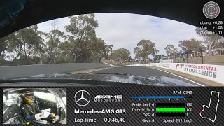 Mount Panorama lap record onboard  1m566054s with Jules Gounon in a MercedesAMG GT3 [upl. by Idnat192]