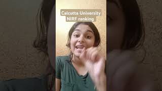 Ranking of Calcutta University as per NIRF calcuttauniversity NIRF CU students ranking [upl. by Marshal]