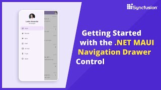 Getting Started with the NET MAUI Navigation Drawer Control [upl. by Alvinia666]