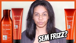 Redken FRIZZ DISMISS  Testei a linha ANTI FRIZZ da Redken [upl. by Salinas]