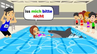 Learn German  Mila is afraid of swimming  Deutsch lernen  deutsch verstehen [upl. by Ness]