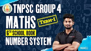 TNPSC Group 4  Maths  6th School book  Day1  Number System  Manoj [upl. by Halsy]