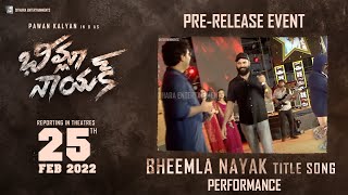 Bheemla Nayak Title Song Live Performance by Thaman S at PreRelease Event  Pawan Kalyan Rana [upl. by Lennor]