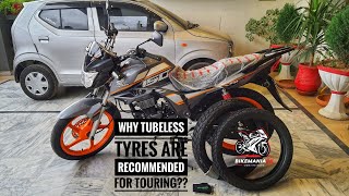 Why Tubeless Tyres Are Recommended for Touring  Timsun Tyres  Honda CB150F SE [upl. by Eidnac368]