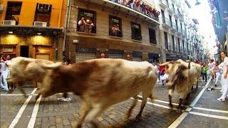 Pamplona and Running of the Bulls w GoPro Hero3 HD [upl. by Hootman]