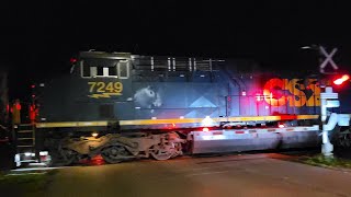 Nice Driver CSX 7249 CN 396  2925 amp CSX 7249 In Lynden Ontario [upl. by Yregerg]