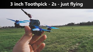 3 inch toothpick fpv quad  2s  just flying [upl. by Iana]