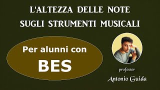 Laltezza delle note sugli strumenti musicali Lezione per alunni con BES del prof Antonio Guida [upl. by Guria]