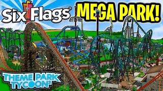 I Visited a SIX FLAGS Mega Park In Theme Park Tycoon 2 😊 [upl. by Akeemahs908]