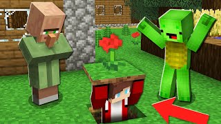 JJ BUILD The SMALLEST SECRET BASE  How will Mikey Find Him   Minecraft Maizen [upl. by Deraj707]