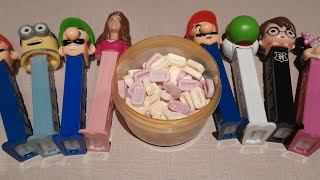 Pez Candy Dispenser  ASMR howto refill pez [upl. by Einahpet]