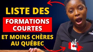 Liste des formations professionnelles courtes moins chères et en demande au Québecétudier sans BAC [upl. by Gatias]