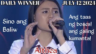 JULY 12 2024  ALTHEA  SINO ANG BALIW  TAWAG NG TANGHALAN  SHOWTIME [upl. by Capriola837]