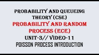 POISSON PROCESS INTRODUCTION  PQTCSE PRPECE UNIT3 VIDEO11 [upl. by Enimajneb]