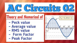 All about RMS and Average value Form Factor and Peak Factor [upl. by Eivets476]