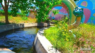 4K Creepy Log Ride in China SemiAbandoned Amusement Park  Beijing Shijingshan Amusement Park [upl. by Sualkin]