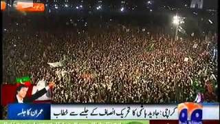 Imran Khan Speech In PTI Karachi Jalsa 25 December 2011flv [upl. by Aekim217]