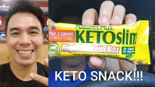 FILIPINO KETO TASTE TEST AND REAL REVIEW OF NATURES PLUS KETO SLIM PROTEIN BAR A MUST TRY [upl. by Arrais]