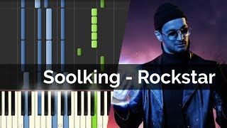 Soolking  Rockstar  Piano Tutorial [upl. by Inalel]