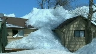 Ice Tsunami Video Photos Wall of Ice Rises Out of Lake Destroys Homes [upl. by Ttegirb]