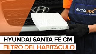 Cómo cambiar Filtro de Habitáculo en HYUNDAI SANTA FÉ CM INSTRUCCIÓN  AUTODOC [upl. by Kramer61]