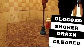 Clogged Shower Drain Cleared Apprentice Plumber [upl. by Oglesby]