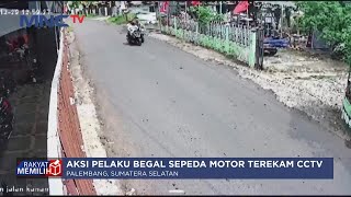 Viral Aksi Begal Sepeda Motor Terekam CCTV di PAlembang  LIP 3112 [upl. by Yeclehc]