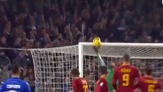 Allison Becker AMAZING free kick save vs Sampdoria [upl. by Bryon689]